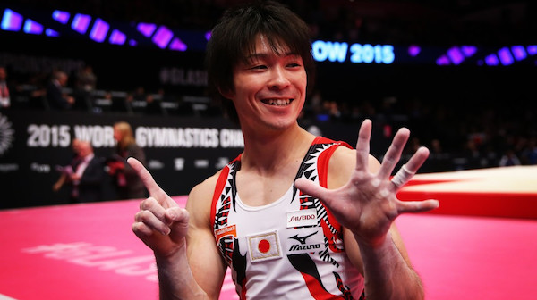 Kohei+Uchimura+lit+up+the+World+Championships+in+Glasgow+by+sealing+a+record+sixth+straight+all-around+title
